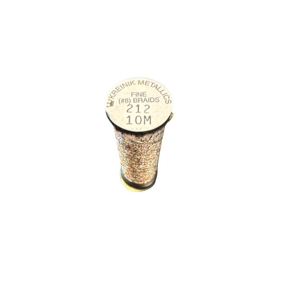 Kreinik Fine #8 Braid 10M Golden Sand Metallic Thread 212